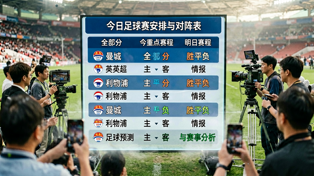 今日足球赛程安排与对阵表